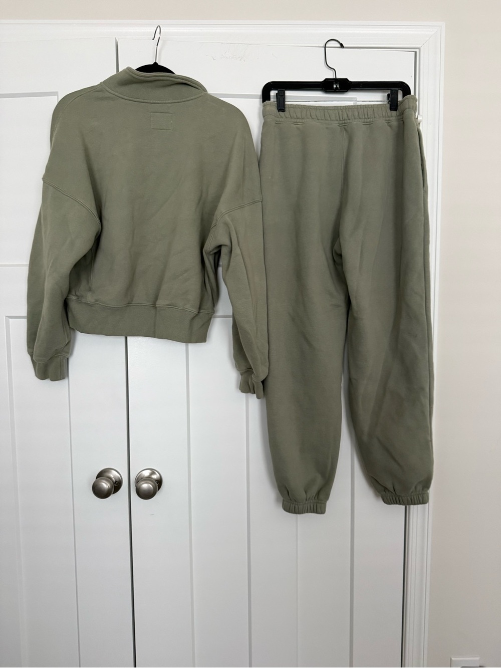 Abercrombie & Fitch Sunday Sweat Set - “Olive Gray” - Picture 2 of 6